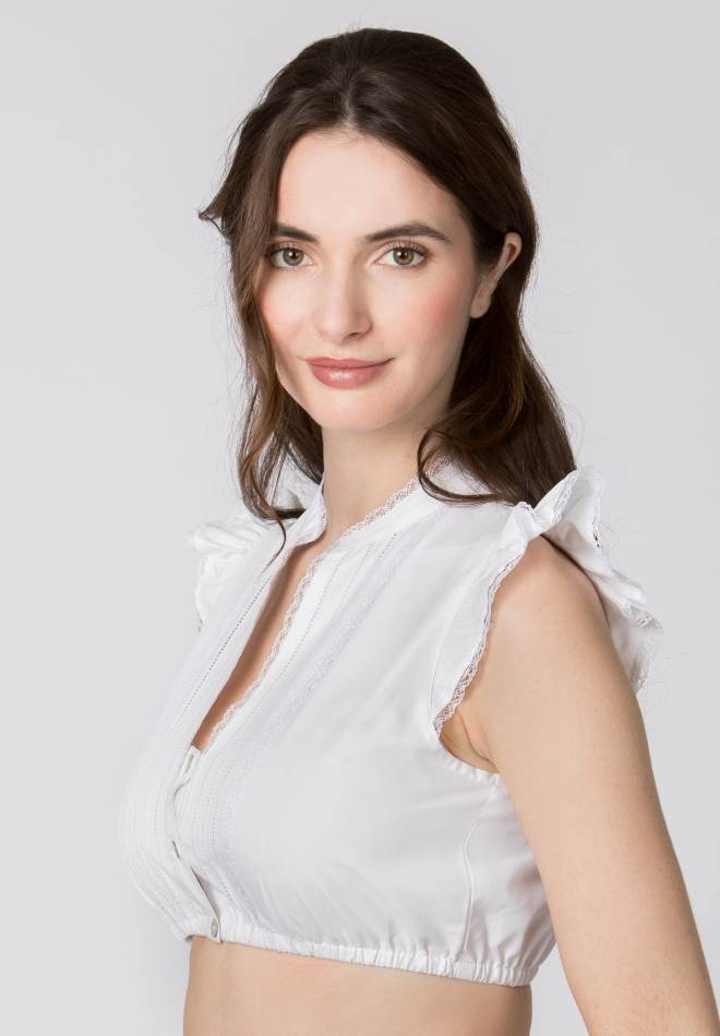 Stockerpoint Dirndlbluse Satine weiss 30 Exklusive Angebote