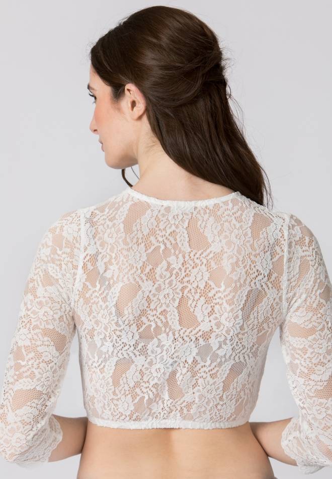 Stockerpoint Dirndlbluse Smilla creme 34 Blitzangebot