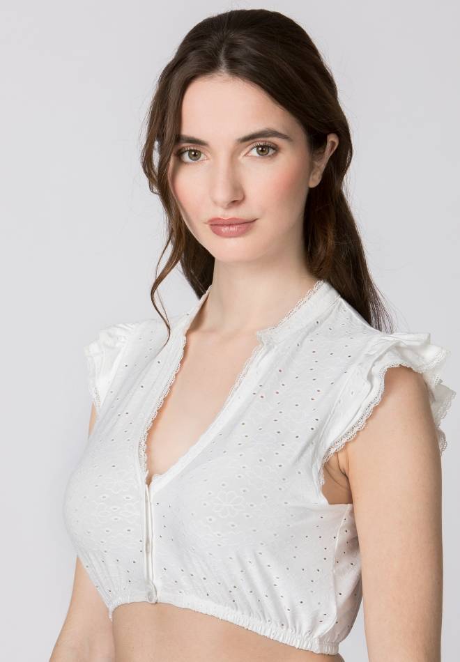 Stockerpoint Dirndlbluse Oriana weiss 32 Saisonale Angebote