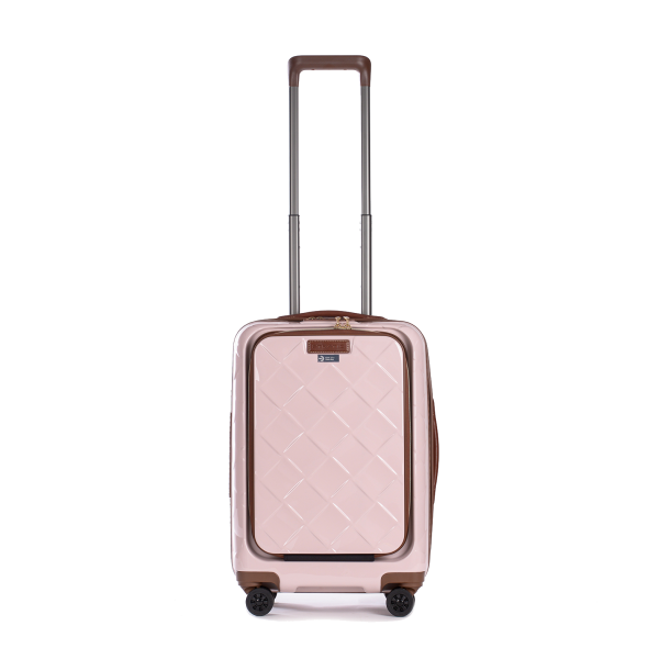 Stratic Leather&More - Hartschalen-Koffer S (mit Vortasche) rose