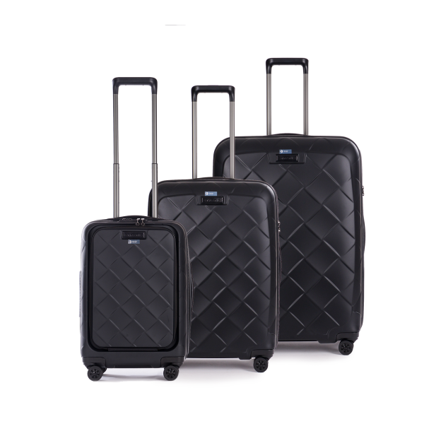 Stratic Leather&More - Koffer-Set 3-teilig (S mit Vortasche, M, L) rose Letzte 2 Tage