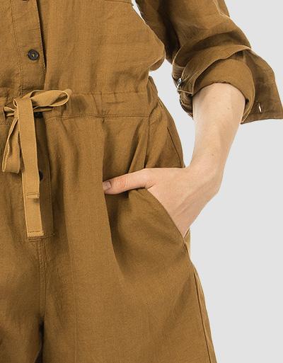 Marc O'Polo Leinen-Overall mit Taillenband Letzte 2 Tage