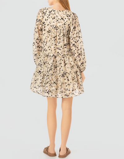SECOND FEMALE Kleid mit gestuftem Rock Auslauf