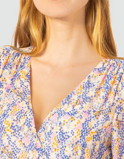 SECOND FEMALE Kleid in Wickeloptik im Angebot