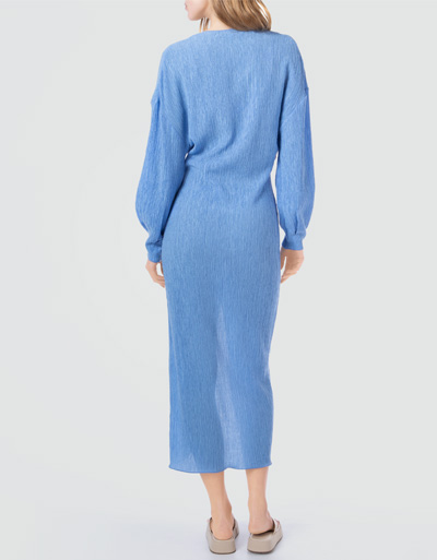 SECOND FEMALE Kleid im Crinkle-Look Schlussverkauf