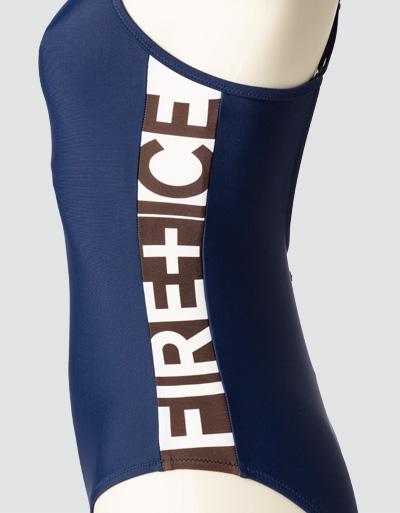 FIRE + ICE Badeanzug mit seitlichen Logo-Print Räumungsverkauf