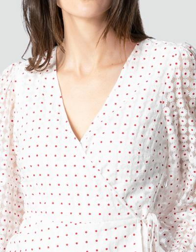 Freebird Wickelbluse im Flower Look Sonderangebot der Fabrik