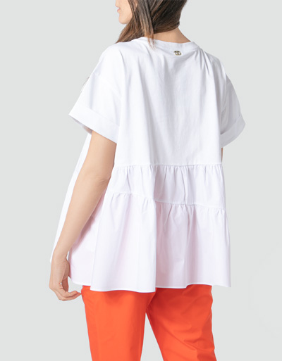 TWIN-SET Blusenshirt im Material Mix Begrenzt auf 3 Tage