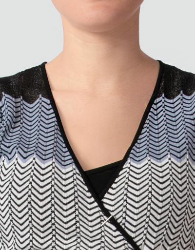Freebird Wickelkleid aus strukturiertem Feinstrick Saisonschlussverkauf