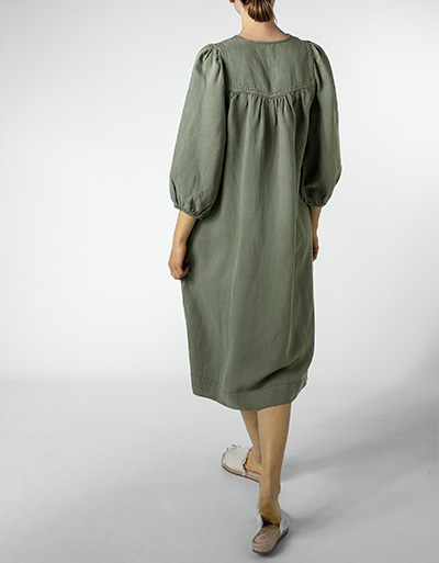 SECOND FEMALE Kleid im Leinen Mix Sonderangebote