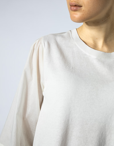 TWIN-SET Bluse mit Strickeinsatz Hotsell