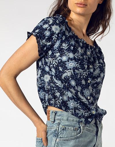Pepe Jeans Bluse mit Rüschen Schlussverkauf