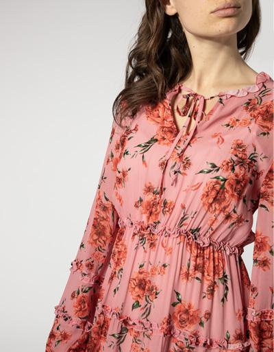 Replay Kleid im floralen Dessin Bis zu 60% Rabatt