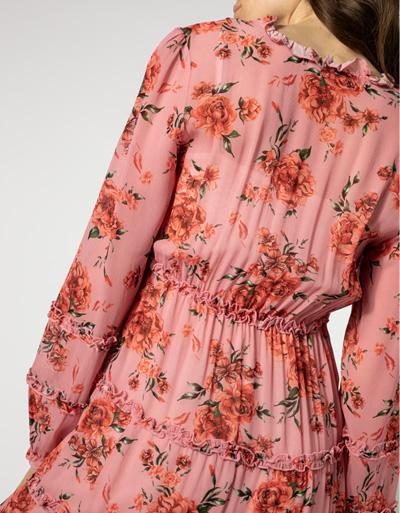 Replay Kleid im floralen Dessin Bis zu 60% Rabatt