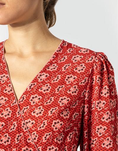 Freebird Wickelkleid mit Allover Print und Glitzergarn Vierteljährliche Förderung