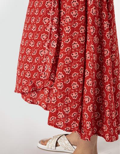Freebird Wickelkleid mit Allover Print und Glitzergarn Vierteljährliche Förderung
