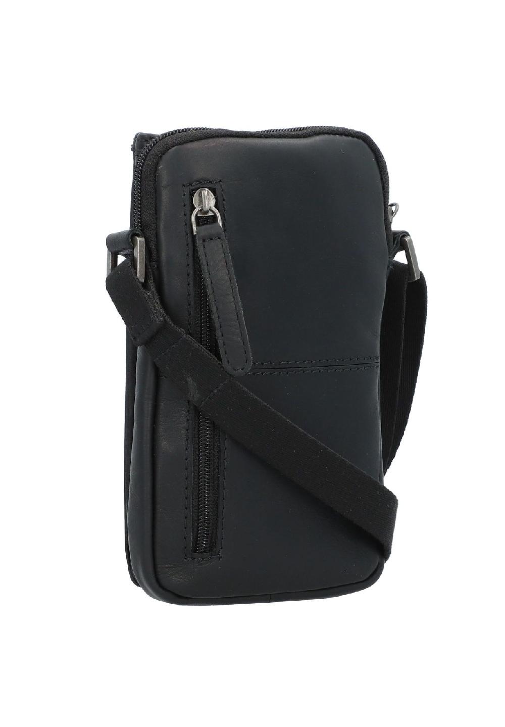 GREEN BURRY Pure Black Pure Black Handytasche Leder 11 cm zollfrei