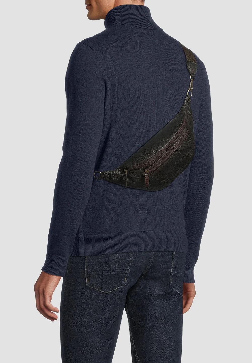 DUNMORE Bauchtasche Reißverschluss Leder Sonderangebot