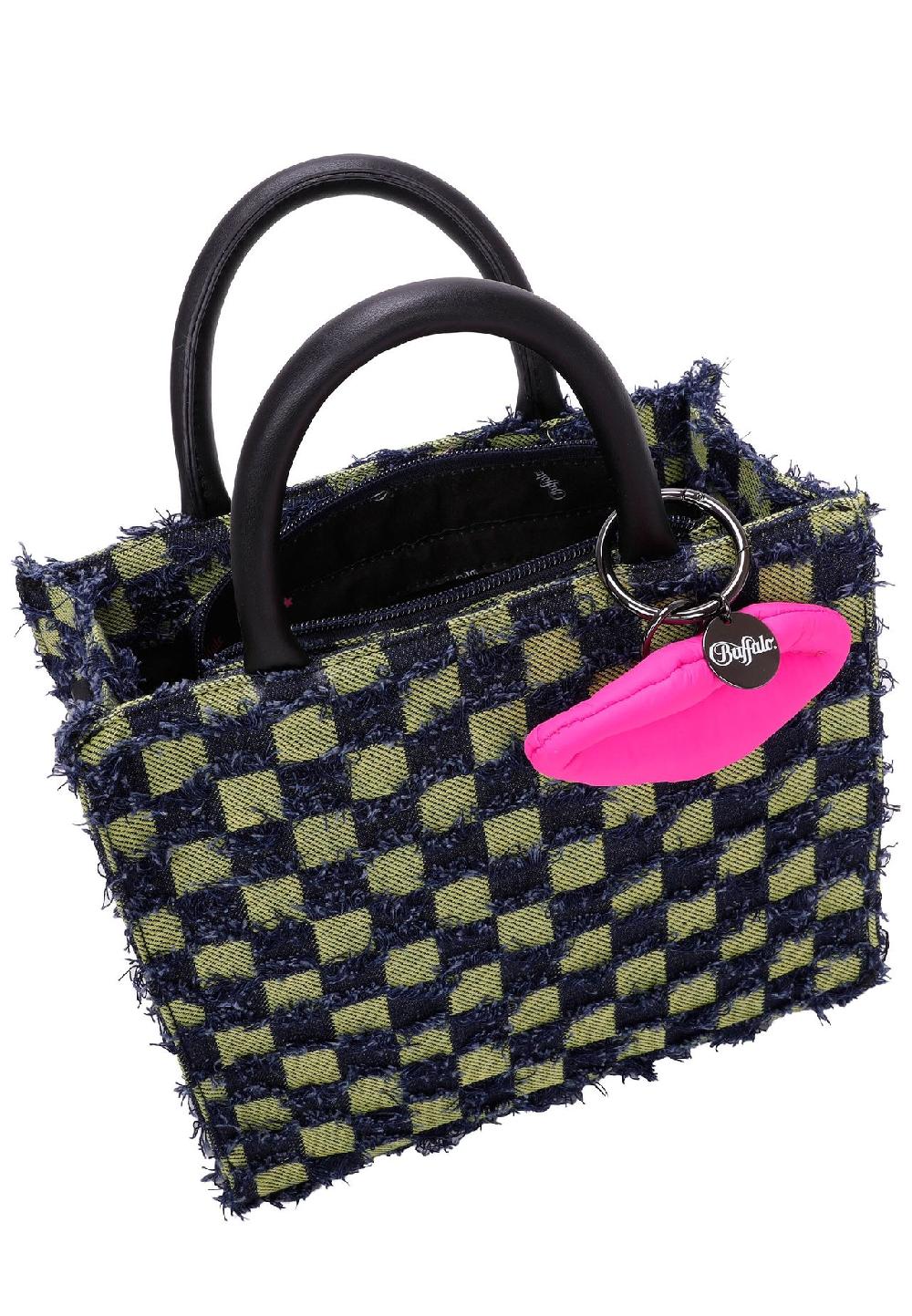 Buffalo Henkeltasche Big Boxy Collection Fancy Squares mit abnehmbarem Anhänger Großer Ausverkauf