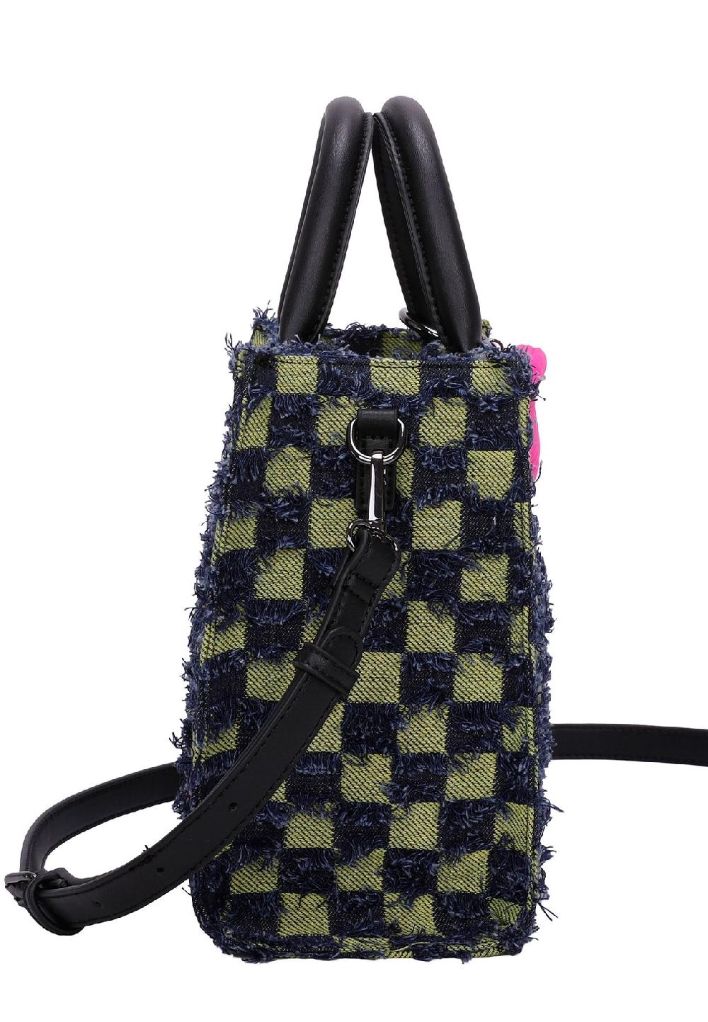 Buffalo Henkeltasche Big Boxy Collection Fancy Squares mit abnehmbarem Anhänger Großer Ausverkauf