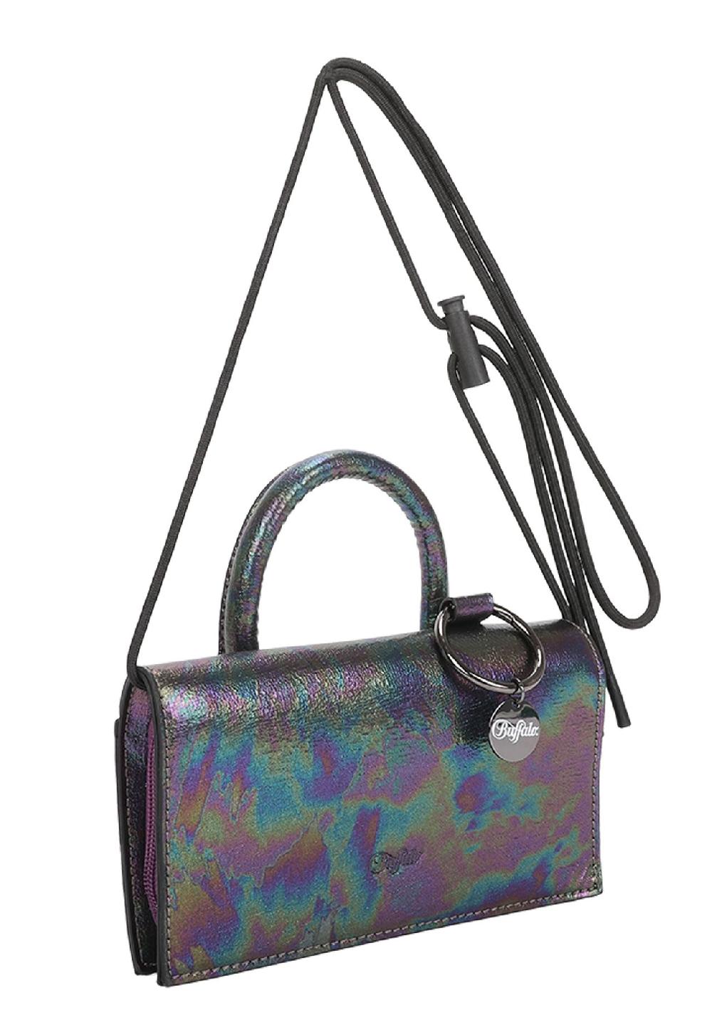 Buffalo Schultertasche On String Oily mit schimmernder Optik Große Rabatte