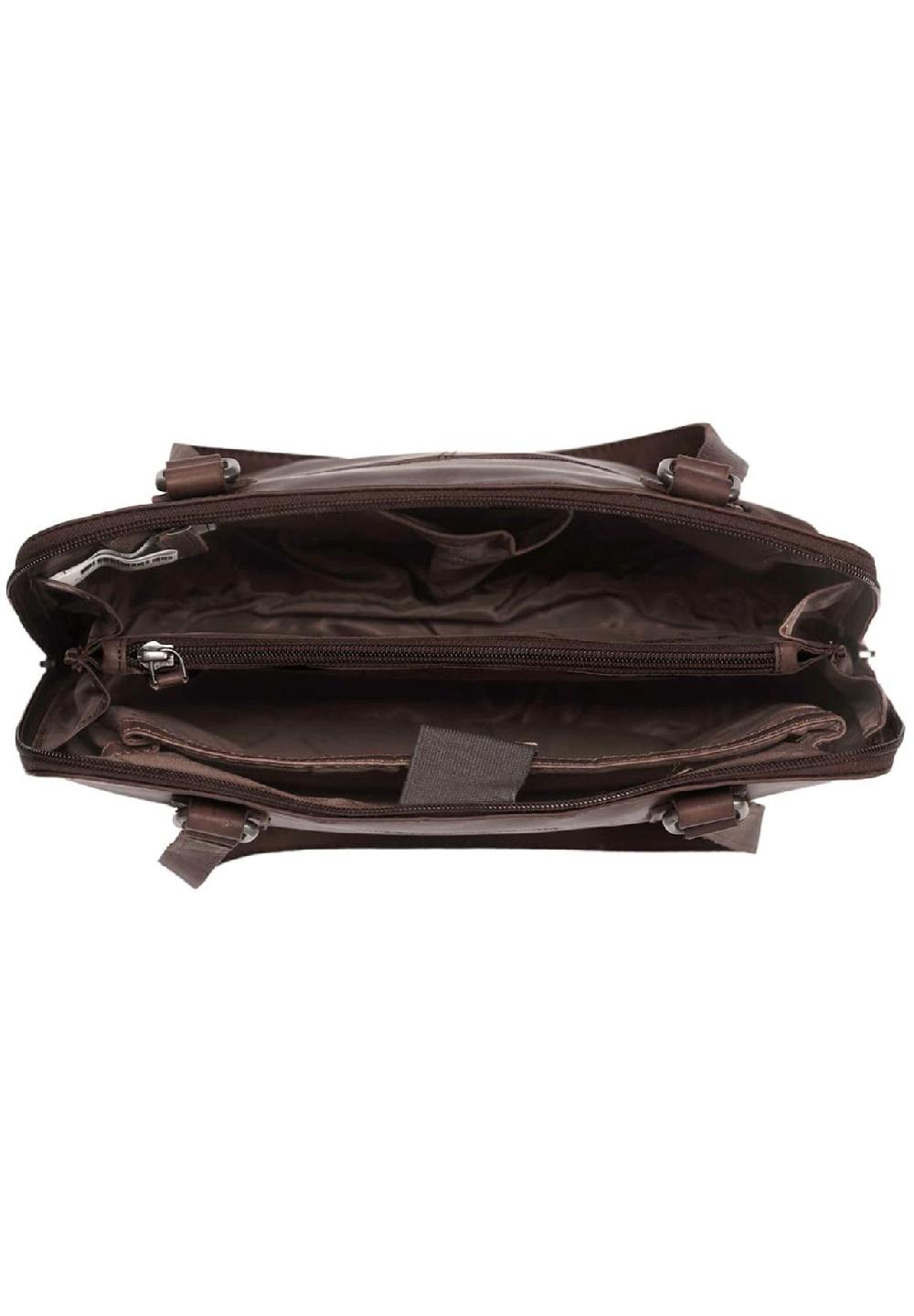 The Chesterfield Brand Wax Pull Up Wax Pull Up Schultertasche Leder 30 cm Laptopfach Blitzangebot