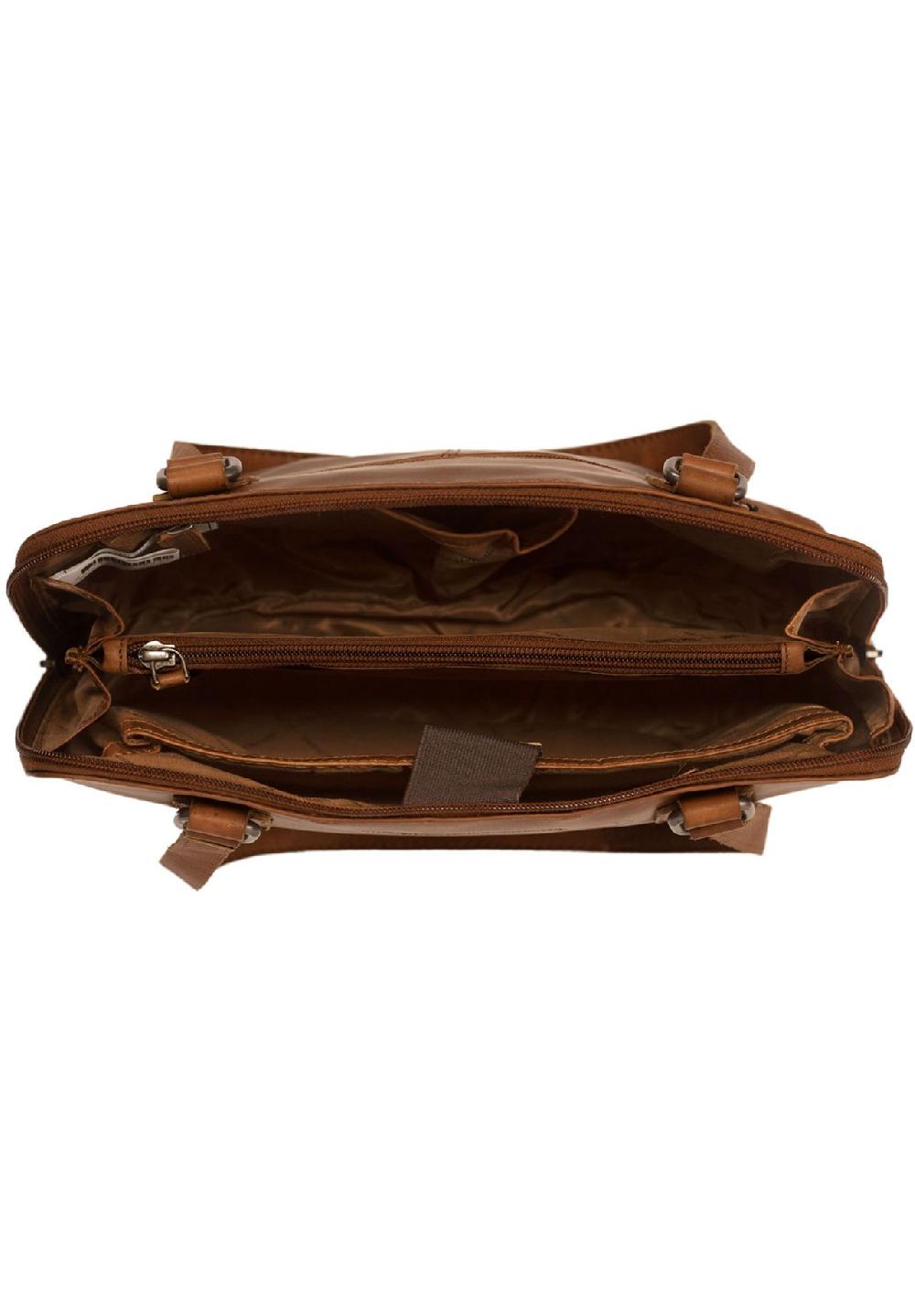 The Chesterfield Brand Wax Pull Up Wax Pull Up Schultertasche Leder 30 cm Laptopfach Große Rabatte
