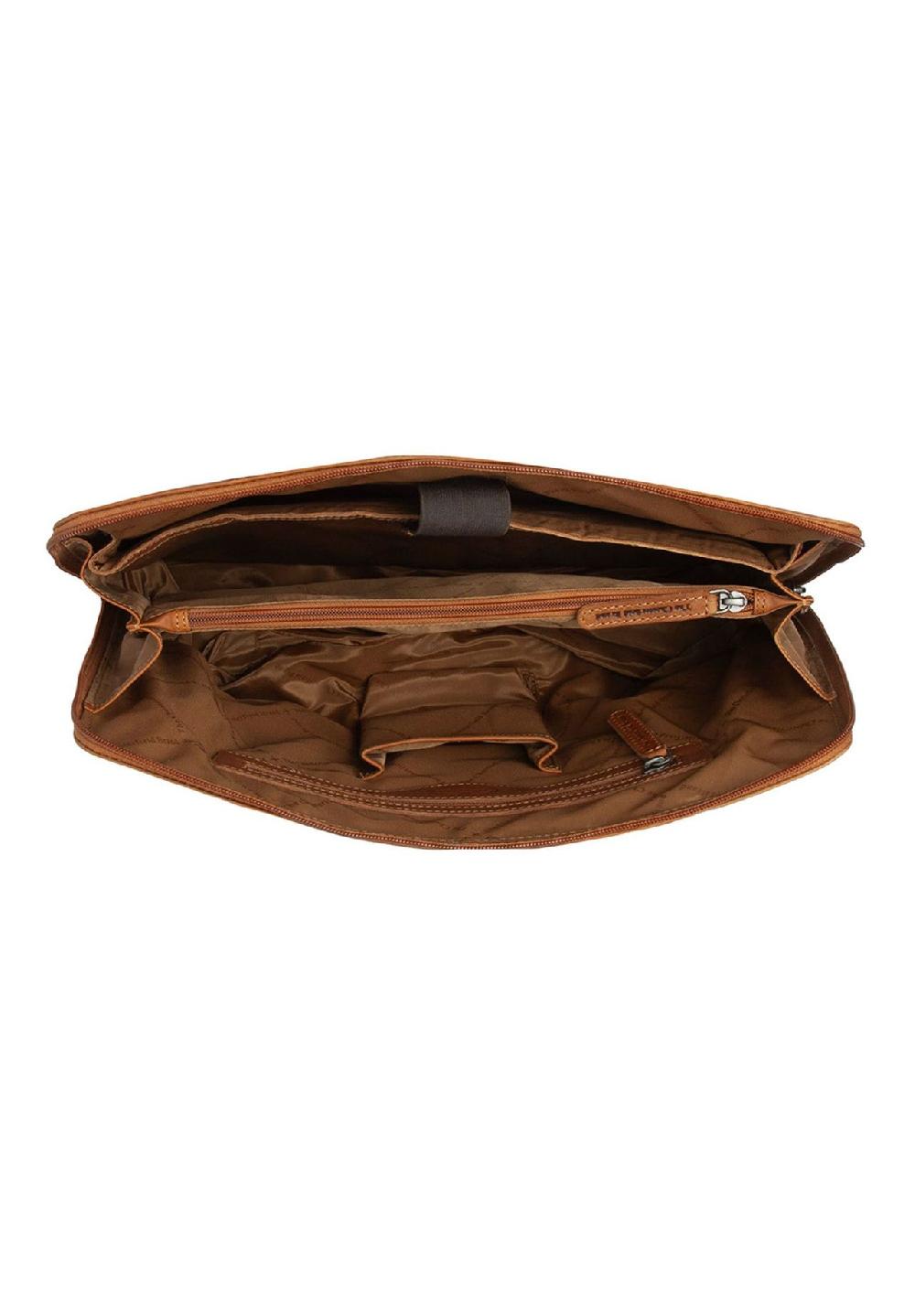 The Chesterfield Brand Branson Branson Schultertasche Leder 37 cm Laptopfach Super Sparpreis