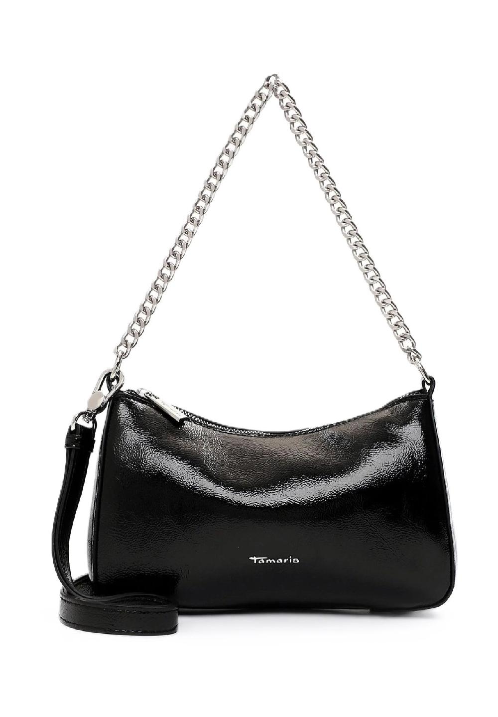 Tamaris Schultertasche "Flaviana" Lack-Optik Reißverschluss für Damen Schlussverkauf