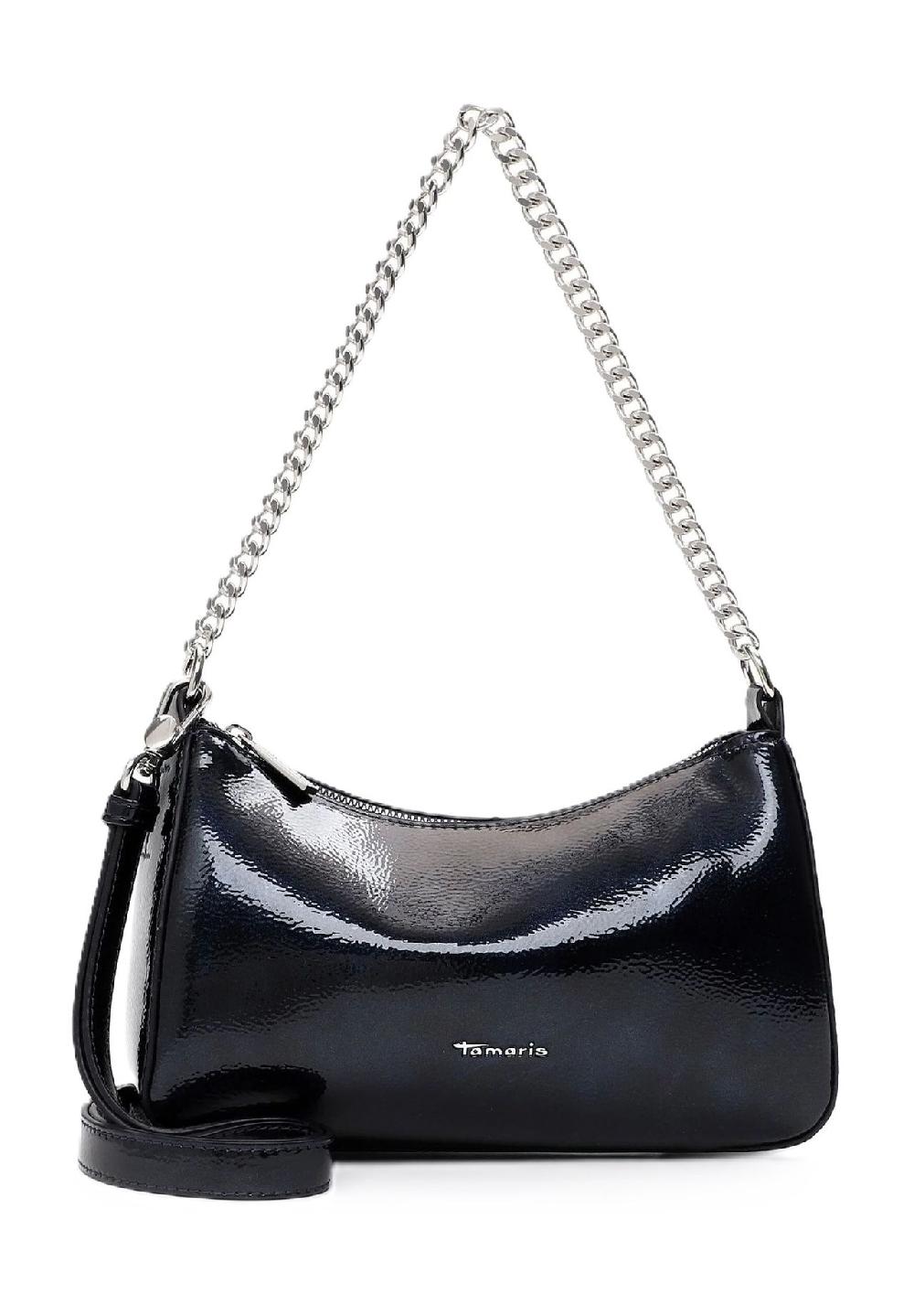 Tamaris Schultertasche "Flaviana" Lack-Optik Reißverschluss für Damen Günstiger Verkauf